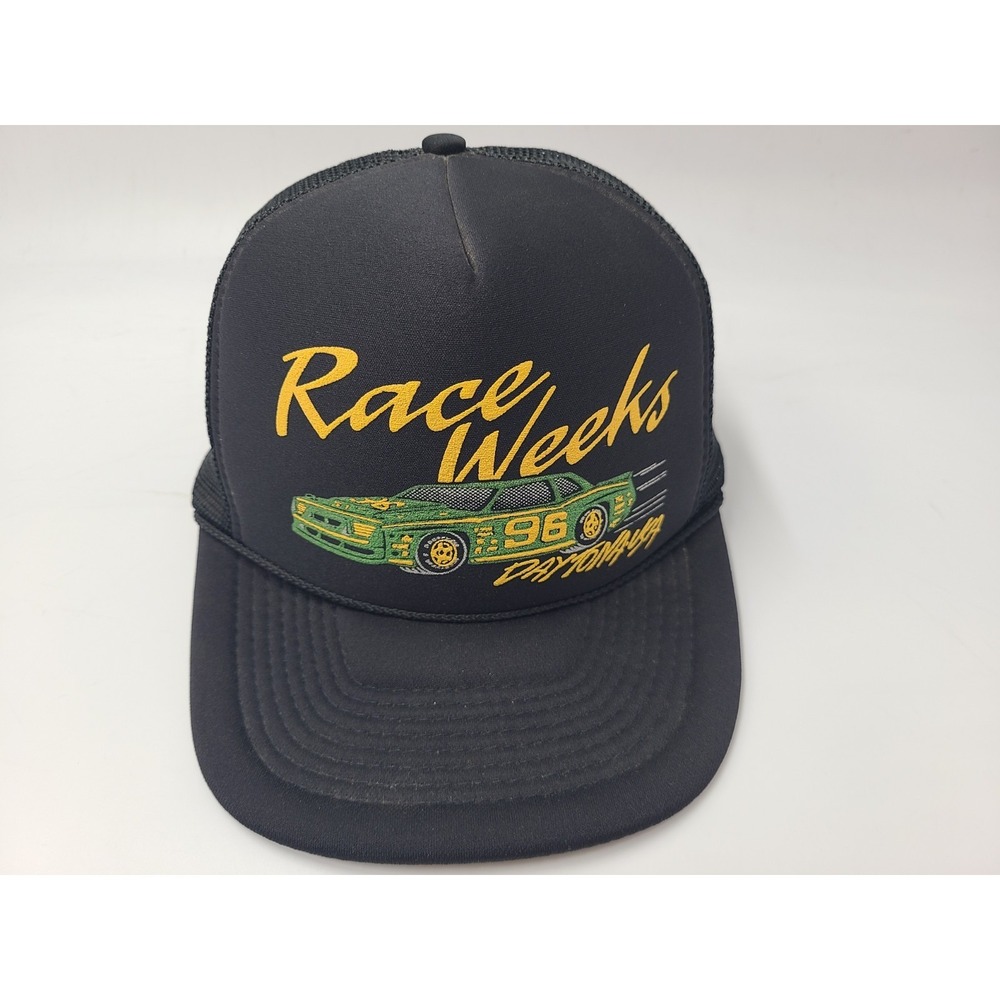 Vtg 1996 NASCAR Race Weeks Daytona USA #96 Mesh Snapback (Fits Small) Hat Cap